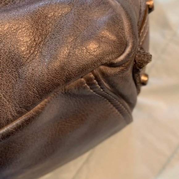 Alchimia Leather Handbag Grey and Brown - Picture 11 of 12